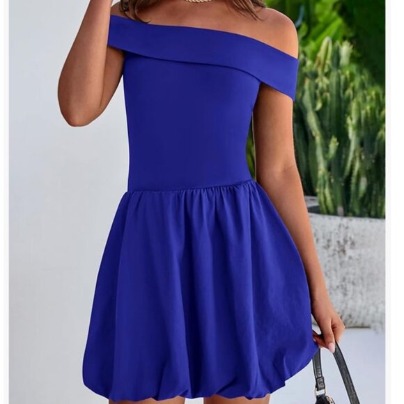 NWT Off Shoulder Bubble Dress Vintage Style S Small - Picture 2 of 11